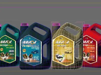 lubricant oil Bottle 3D model