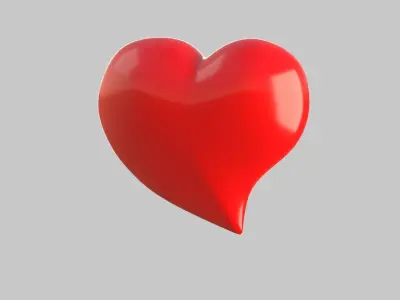 Heart icon v 24 3D model