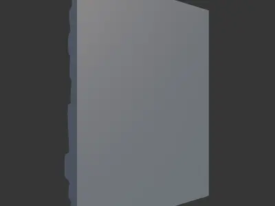 Grit Covered Stone Wall Module 3D model
