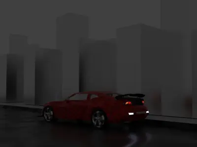 This is a Red Camaro 3D model