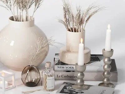 Neutral Decorative Set 04 3D model