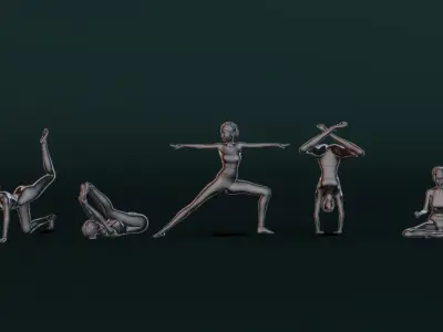 Yoga Woman Set04 3D model