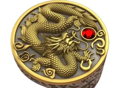 Dragon Ring 3D print model