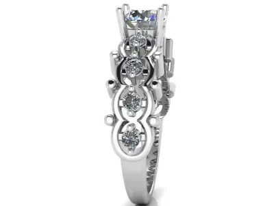 Jewelry Diamond Ring 3D Print Model 3D print model 5
