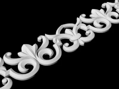 Central decor ornament for furniture 3D model 145