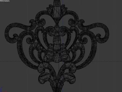 Classic decor ornament v-3D model 23 3D model