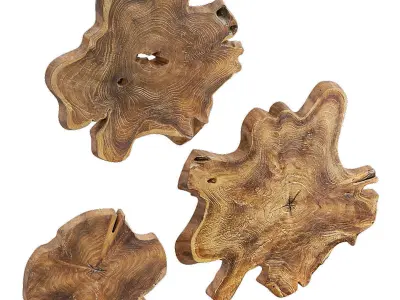 Uttermost Kalani wood wall panel 3D model