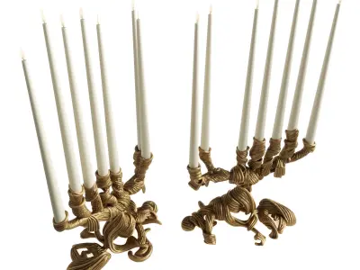 Sebastian Brajkovic Candelabrum Dancing queen Low-poly 3D model