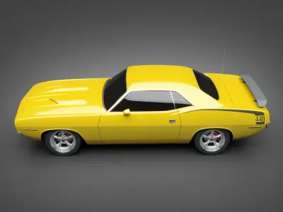 1970 Plymouth Cuda 440 3D model