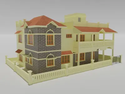3D Home Model 1 Low-poly 3D model