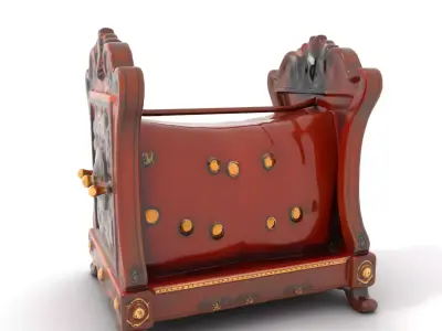 Ornate Vintage Cradle model pack Low-poly 3D model