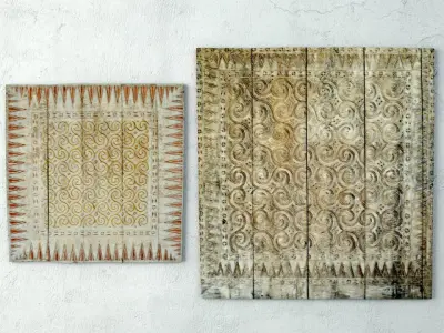 Toraja Carved Wood Panels 3D model