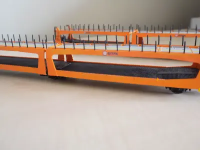 Pre supported H0 1-87 scale Laeks TA 370 SITFA freight car 3D print model