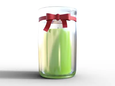 Christmas Candle Pack Low-poly 3D model