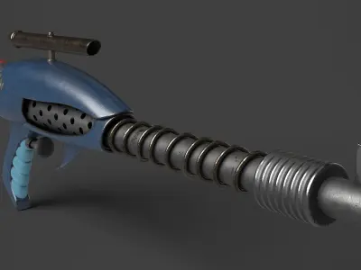 Fantasy Gun 02 Low-poly 3D model