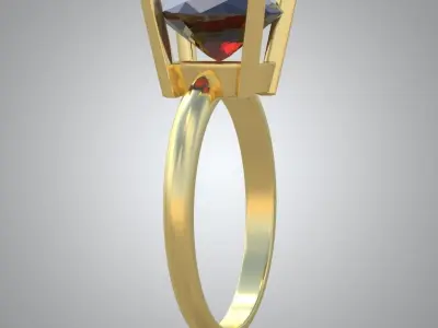 Diamond ring 0548 3D printable model 3D print model