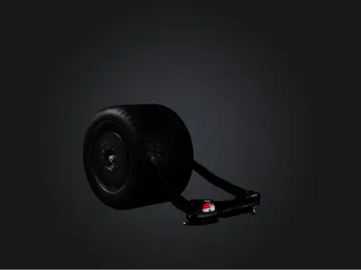 Tire inflator Low-poly 3D model