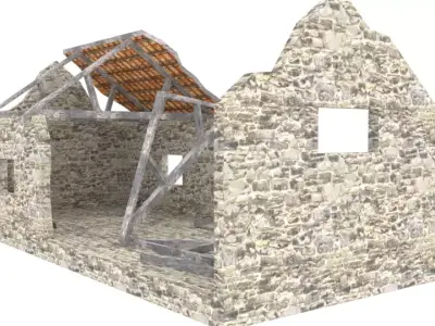 Ruined house Free 3D model