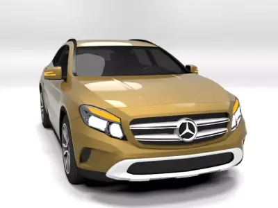 MERCEDES GLA 2018 LOWPOLY  Low-poly 3D model