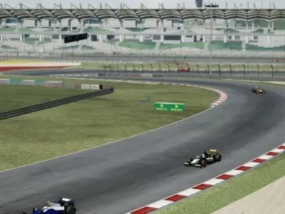 Sepang International Circuit Malaysia Low-poly 3D model