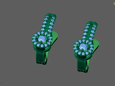 Women Earrings 3DM STL Womens Earring Renders 3D print models   3D print model 13