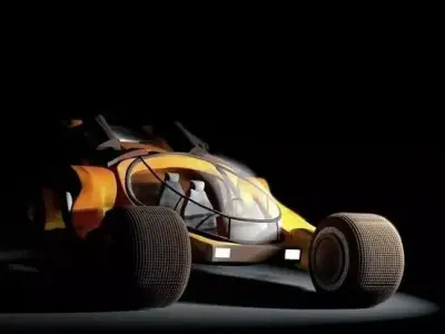 Bujji Advance futuristic car Free low-poly 3D model