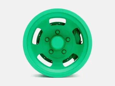 15x7 US Indy Mag Wheel and Brake 3D print model