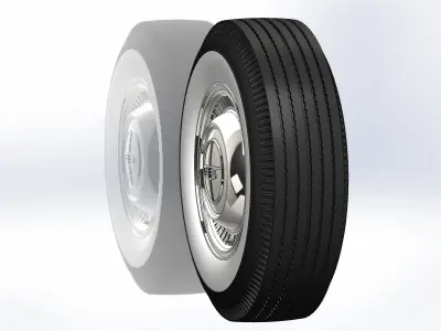 Wheels 1956 Dodge Royal for scale model 3D print model