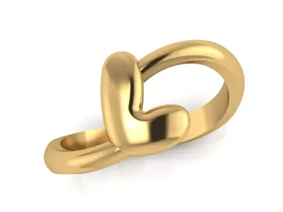 L alphabet baypass ring 3D print model