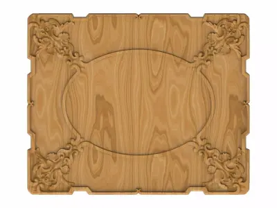 Carved picture frame STL 3D model 3