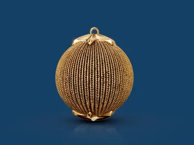 Knitted Christmas Ball 3D print model