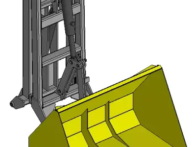 Loader on tractor 3D model