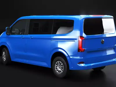 2025 VW Caravelle T7 Passenger Van PBR Low-poly 3D model