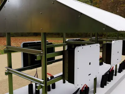 Central Inverter Connection - For 6 Inverters 3D model