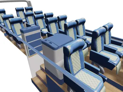 H12 Zhongtong Bus Model Low-poly 3D model