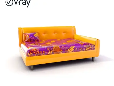 Colorful Sofa with Decorative Pattern model pack Low-poly 3D model