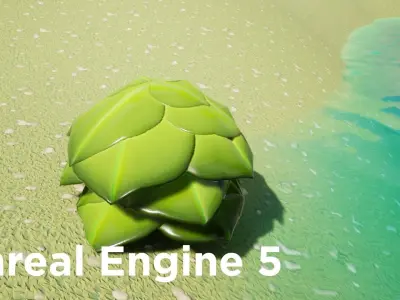 Stylized Plant Bush Free Free low-poly 3D model