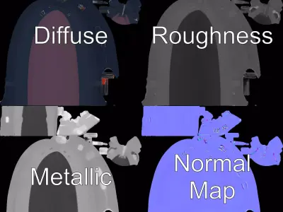 Stealth Naval Submarine model pack Low-poly 3D model