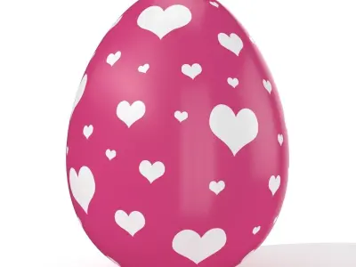 Easter Egg Cracked  N009 Low-poly 3D model