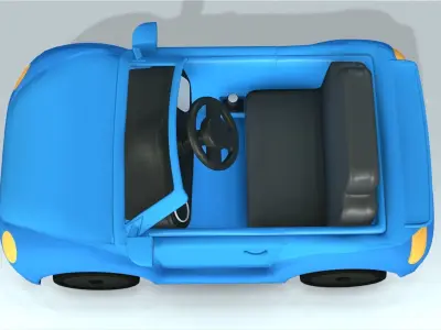 Kids Motor Car Low-poly 3D model