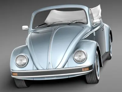 Volkswagen Beetle 1980 Convertible 3D model