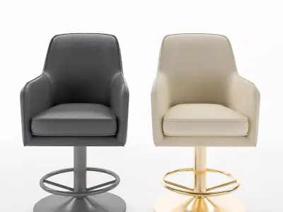 casino chairs or hair salon chair Low-poly 3D model