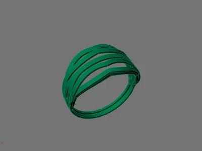 Women Ring Plain Ring Ready STL 3DM Models Womens Rings 3D print model 67