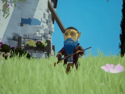 Stylized Dwarf Low-poly 3D model