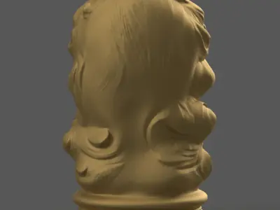 Elegant Woman Head Planter 3D STL File for Decoration 3D print model