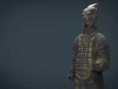Terracotta Warriors Officer Low-poly 3D model