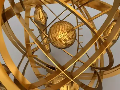 Korean Traditional Armillary Sphere  Honcheonui 3D Model 3D model