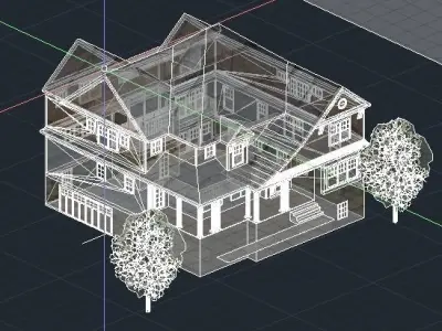 Classic House 01 3D model