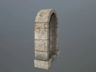 Medieval Door Low-poly 3D model