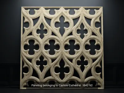 Paneling belonging to Carlisle Cathedral 1842  Vol1 3D Model Collection